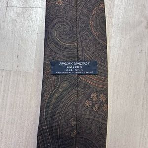 Vintage Brooks Brothers Brown Paisley Tie